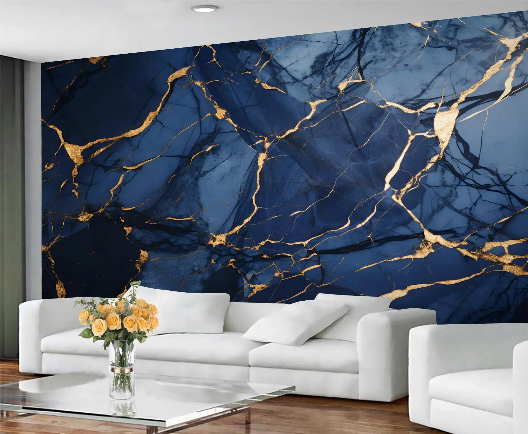 Ambiente com papel de parede premium